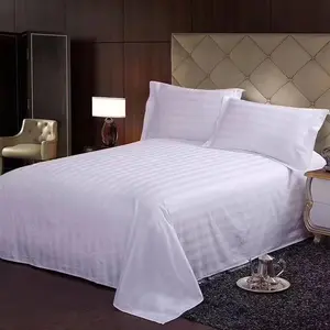 Set Seprai Putih, Set Seprai Linen Hotel Rumah dan Kasur Ganda Katun untuk Tempat Tidur 200T 250T 400T 500T