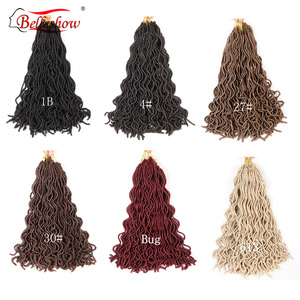 ชุดถักโครเชต์เลียนแบบขนาด18นิ้ว24นิ้ว,ชุดถักโครเชต์เทพธิดาชุดถัก Faux Locs Curly Faux Locs Crochet Faux Locs - Product Image 5