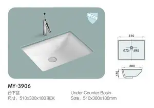 UPC zertifikat bad soild oberfläche lavabo waschen hand glänzend keramik zähler becken