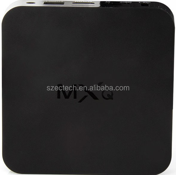 Top - notch production intelligent android box xbmc mxq tv box avec 2 haute vitesse USB 2.0, Soutien U disque en
