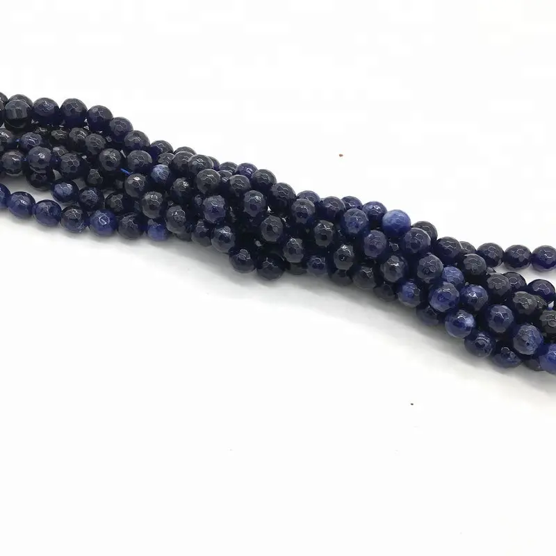 Natural Blue Agate 6mm 8mm 10mm 12mm Gemstone Round Loose Beads~Blue Agate Gem Stone