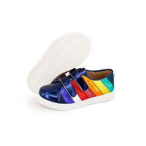 Luozii — chaussures de sport pour enfants, petits garçons, décontractés et tendance, baskets à semelle rigide avec rayures arc-en-ciel personnalisées, vente en gros, <span class=keywords><strong>2022</strong></span> - Product Image 4