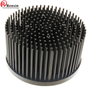 Disipador de calor personalizado de forja en frío al mejor precio extrusora de aluminio Vero 29 disipador de calor de aleta de PIN redondo disipadores de calor negros de aluminio de 130mm - Product Image 6