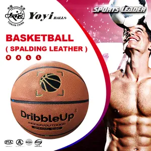 we can make top quality basketball with same SPALDXXX leather micro fiber official size 7 600g weight