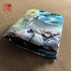 Hot Bán Tùy Chỉnh In Kỹ Thuật Số Chồn Lông Cừu 2ply Chăn In Mô Hình Sói Sherpa Ném Chăn Cho Mùa Đông - Product Image 5