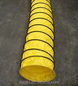 12 pulgadas flexible amarillo tubos el conducto de ventilación de tubo de pvc de manguera