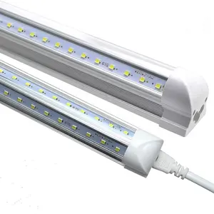 Lampu Tabung Led T8 Ganda Bentuk V, 36W 1200Mm 4 Kaki Tabung Led Baris Ganda