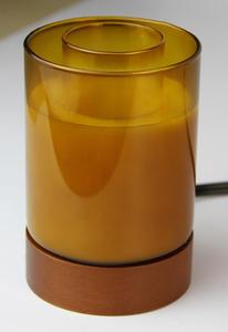 Elettrico Bruciatore di Olio Essenziale <span class=keywords><strong>Candela</strong></span> Profumata Cera Calda <span class=keywords><strong>Diffusore</strong></span> Con Vetro di Copertura e Base In Legno - Product Image 3