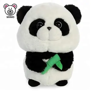 卡哇伊儿童毛绒玩具熊猫玩具熊与竹促销礼品 2018 新卡通动物软毛绒婴儿熊猫毛绒玩具