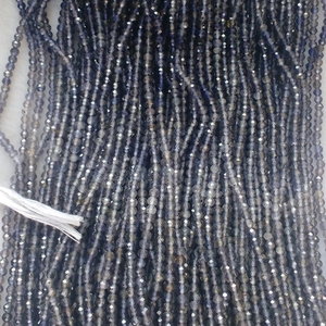 Mode 2mm 3mm faible prix bleu puissance Labradorite facettes cristaux pierres de guérison perles vente en gros - Product Image 2