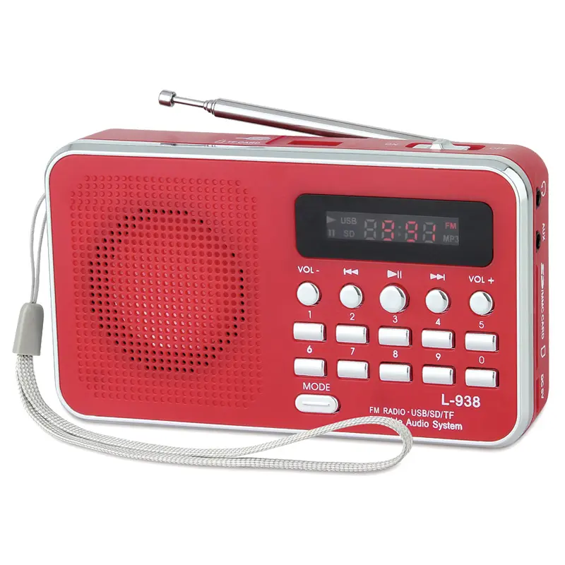 2017 draagbare radio fm radio ontvanger tf-kaart usb mp3-speler speakers bass radio speaker box