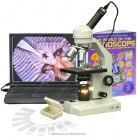 AmScope Malzemeleri 40X-2500X Gelişmiş Ev Okul Bileşik Mikroskop + Kamera, Slayt Kit ve Kitap
