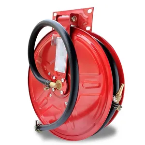 Fire truck fire fighter fireman water hose with reel