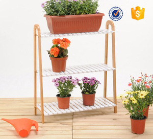Trang trí ban công hoa hiển thị rack, Multilayer thang hoa bằng gỗ giá - Product Image 3