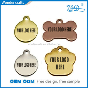 A buon mercato su misura logo in ottone inciso bronzo placcato carino <span class=keywords><strong>cane</strong></span> di animale domestico di sicurezza in metallo bianco nome inciso tag - Product Image 4