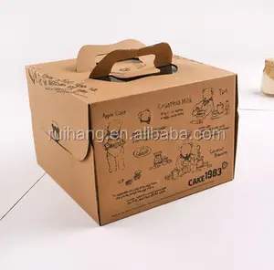 クラフト紙箱チーズケーキボックス茶色の紙箱デザイン
