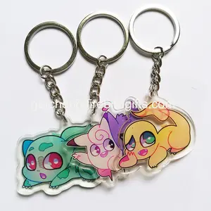 custom anime character acrylic keychain maker manufacturers supplier