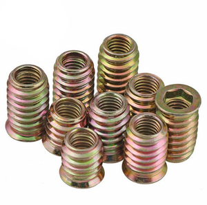 1/4 UNC Hex đầu đồ nội thất Hợp kim kẽm gỗ ren chèn M7 M8 - Product Image 1