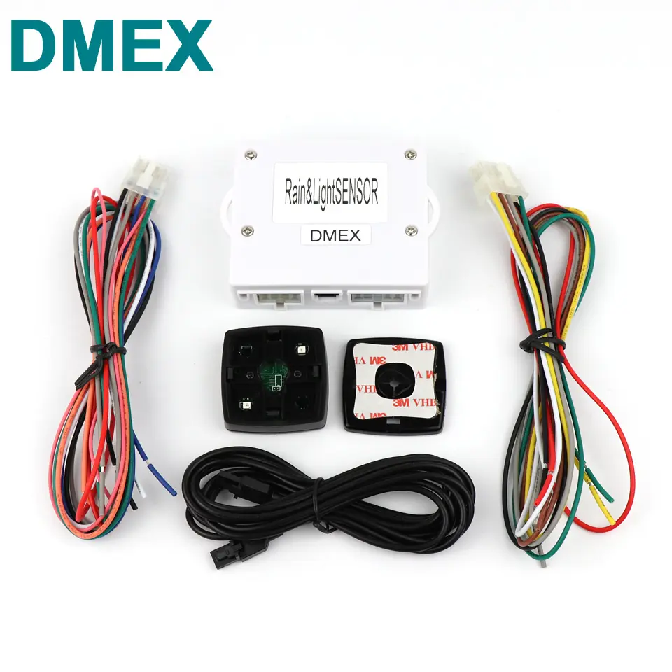 DMEX OEM 2 en 1 luz Auto Sensor de lluvia Universal limpiaparabrisas coche lluvia y Sensor de luz