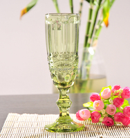 Les Meilleurs Verres à Vin Rétro à Vendre, Ensemble de Verres à Vin avec Couleur Verte pour Mariage