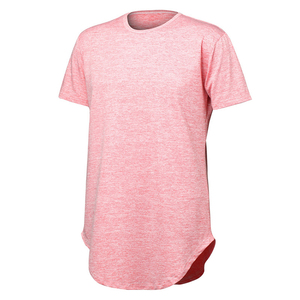 Magliette da <span class=keywords><strong>uomo</strong></span> personalizzate con Longline in tinta unita stampa floreale Design ufficiale intrecciata opzioni di stampa serigrafica per ragazzi - Product Image 6