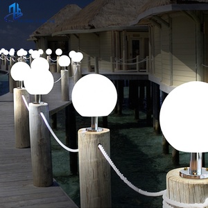 Outdoor Pillar <strong>Light</strong> Solar Powered Led Garden Ball Sphere <strong>Lights</strong> for Fence Post 300mm Acrylic <strong>Globe</strong> Landscape Lighting - Product Image 2