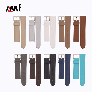 Good Quality Full Size Italian Calf Grain Stainless Steel <b>Buckle</b> Champaign Custom Color Watch Stitchless Vintage Watch <b>Strap</b> - Product Image 4