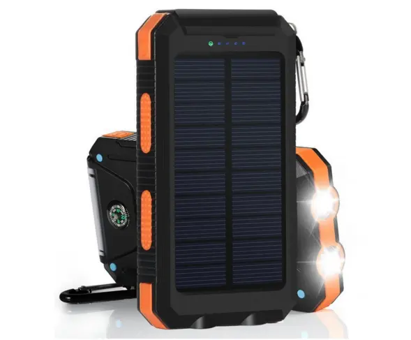 Banques d'énergie solaire avec boussole capacité 10000mah double USB