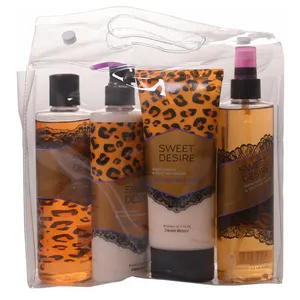 Bulk Special design bath and skin care body lotion /body wash /fragrance mist gift set for Christmas