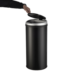 <span class=keywords><strong>50</strong></span> <span class=keywords><strong>litros</strong></span> Large Negro ronda cocina del hogar mano Touch papelera abierta - Product Image 5
