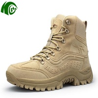 Bottes tactiques en cuir KANGO pour le désert, légères, pour la randonnée, noires, pour l'extérieur, 500 paires, pointures européennes 36-47 #