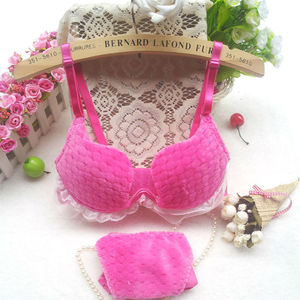 Conjunto de Sujetador Push-Up en Forma de U con Encaje, Estilo Princesa, Lindo y Sexy - Product Image 1