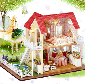Wholesale Furniture Dollhouse Miniatures <strong>Princess</strong> Cottage Creative Gifts Wooden <strong>Doll</strong> <strong>House</strong> for Girls - Product Image 2