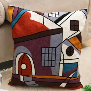 Topfinel <span class=keywords><strong>Picasso</strong></span> — housse de coussin décorative en 100% coton, broderies abstraites, pour la maison, le canapé et la voiture - Product Image 5