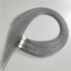 popular color dark silver double drawn hair extension double sided tape