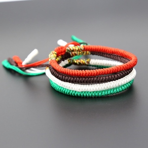 Pulsera de Cuerda Tibetana Budista Hecha a Mano con Nudos de la Suerte, Multicolor Original, Tamaño Ajustable, Mismo Modelo que <span class=keywords><strong>Leonardo</strong></span> DiCaprio Bendecido - Product Image 2