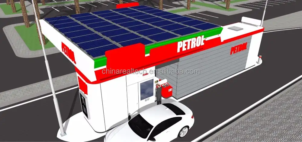 Fuel Station High Quality Mobile Fuel Station With Solar Power And Management System