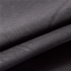 Negro sensación suave pu cuero tela para hacer chaqueta de cuero - Product Image 1