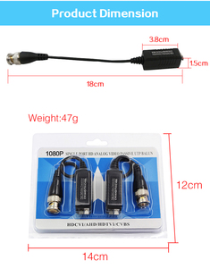 Shenzhen Fabricación de alta calidad, 75 ohm, coaxial BNC a 120 ohm RJ45 IP convertidor CCTV activa HD pasivo video balun para sistema de CCTV - Product Image 6
