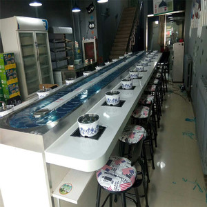 Cinta Transportadora de Sushi Rotatoria Automática Clásica <span class=keywords><strong>Kaiten</strong></span> de Acero Inoxidable en Venta - Product Image 2