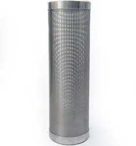 316 L stainless steel cylindrical mesh filter/ round 10'' Johnson v wire water well screen