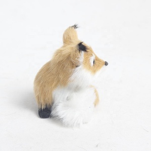 Figuras de animales de alta calidad hechas a mano, zorros peludos, bosque, recuerdos de China, accesorios de coche para bebé, zorro, decoración de interior - Product Image 4