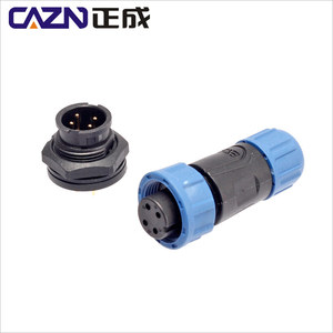 Đầu Nối Loại Giữa Bằng Nhựa IP67 2 3 4 5 6 7 8 10 12 Pin E10 M10 Đầu Nối Cáp Đực Cái Lưỡi Lê Chống Nước - Product Image 3