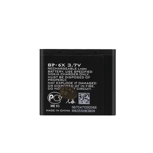 Baterias de celular BP-6X para nokia 8800/8860, bateria de lítio padrão 3 dias 3.7v 500 vezes 6 meses 700mah cn; gua black jwt