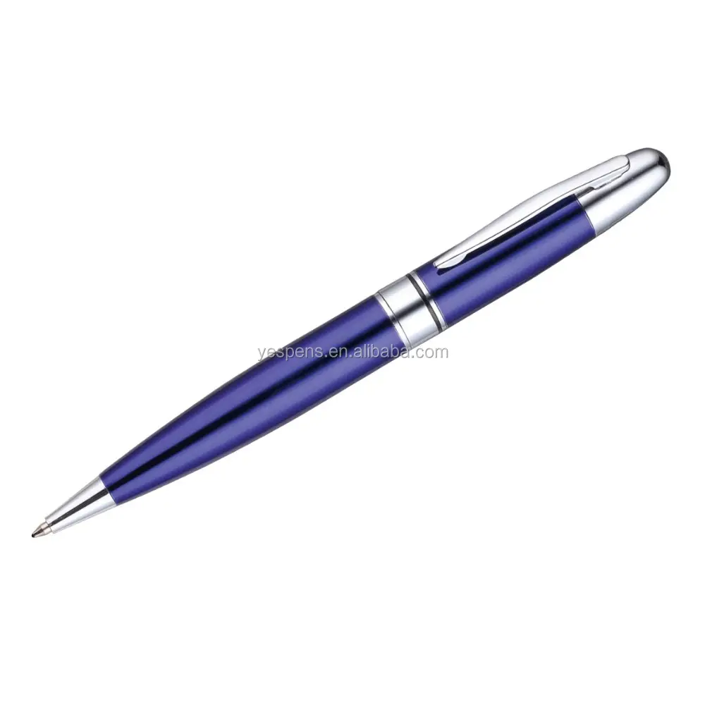 חדש לגמרי עסקי מתנה penna a sfera blu mont נחושת כחול מתכת כדור עטים עם לוגו מותאם אישית מתכת
