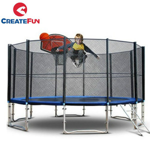 CreateFun TUV GS 6ft 8ft 10ft 12ft 13ft 14ft 15ft 16ft Nhảy Vòng <span class=keywords><strong>Trampoline</strong></span> Với Lưới An Toàn - Product Image 4