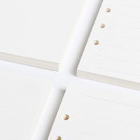 Papiers de Recharge pour Carnet à Reliure 6 Trous Papeterie : Lignes, Carreaux, Points, Listes, Planificateur Quotidien Hebdomadaire Mensuel A5 A6