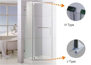 Sello de borde <span class=keywords><strong>para</strong></span> puerta de ducha, tira de sellado de borde de vidrio, transparente, sello de plástico de PVC - Product Image 4