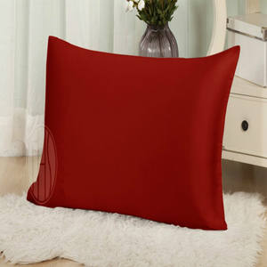 THXSILK 3 teilig Seide Bettwäsche 240 x 220 cm mit 2 Kissenbezüge 80 x 80 cm / 100% Maulbeerseide 19 Momme / Weinrot - Product Image 2