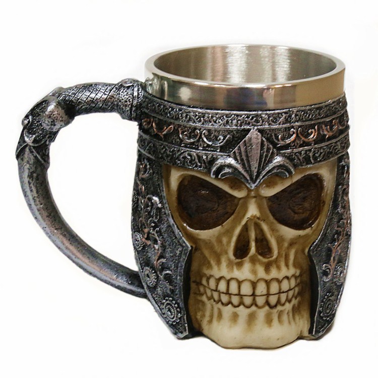Zogift novedad Halloween party bar KTV tema restaurante 3D esqueleto con mango para cerveza café hombres - Product Image 4
